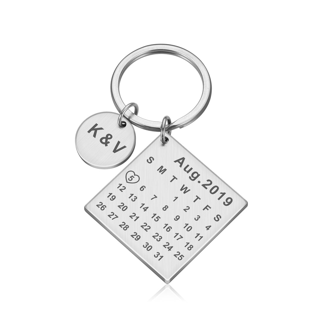 Llavero Calendario DÍA/MES/AÑO + ESCRITO (hasta 10 letras)