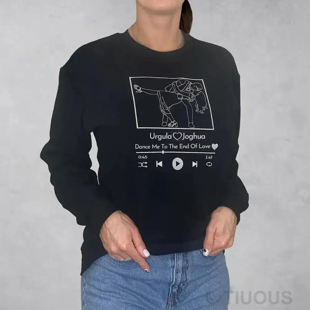 Camiseta Personalizada con tu Foto y Música Favorita | Transforma Tu Foto en Amor Bordado