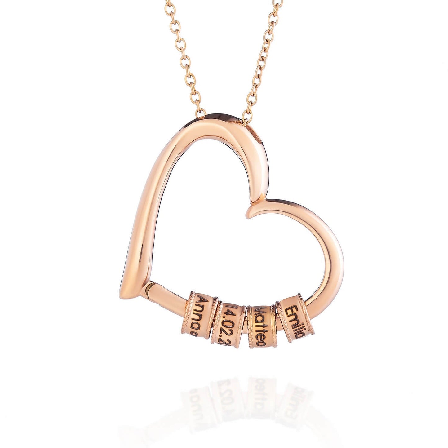 Collar "Amor Infinito" – La Familia Unida en el Corazón (Personalizable)