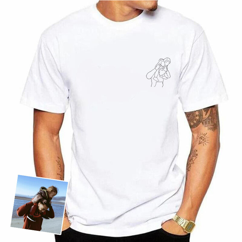 Camiseta personalizada con fotos - Regalo especial para padres