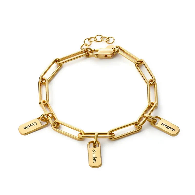Pulsera "Eslabones Eternos" – La Familia que Llevas en la Muñeca (Personalizable)