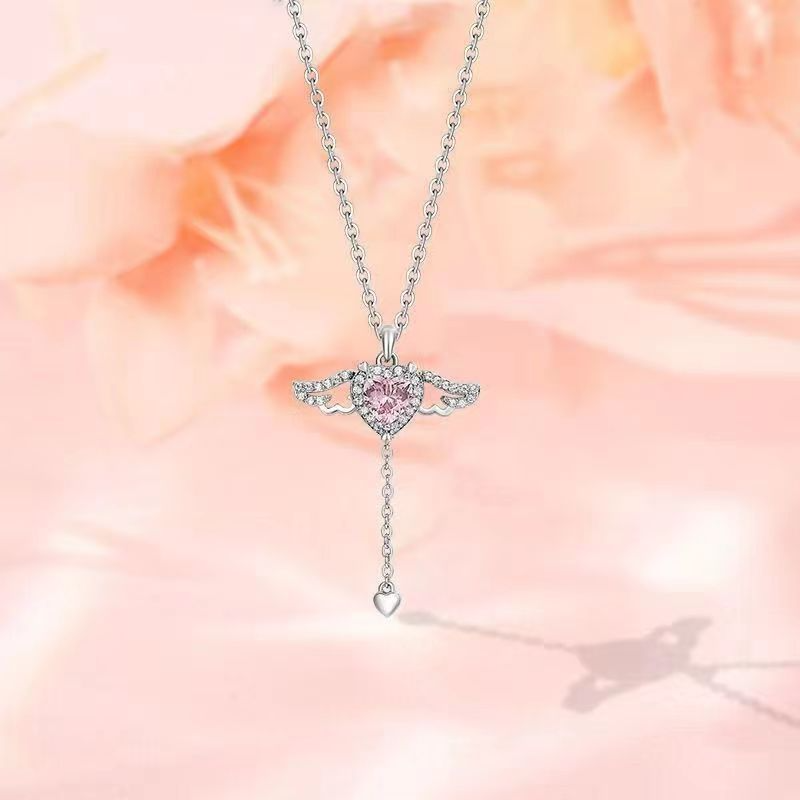 Collier Ailes d'Ange + Boîte à Rose - POUR MON AMOUR