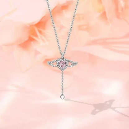 Collier Ailes d'Ange + Boîte à Rose - POUR MON AMOUR