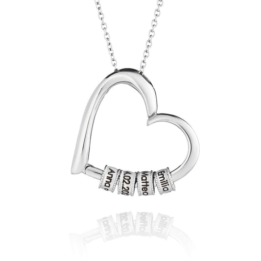 Collier « Amour infini » – Famille unie par le cœur (Personnalisable)