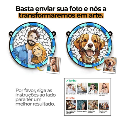 Attrape-soleil Personnalisé « Là où il y a de l'amour, il y a de la vie » - Décoration de Fenêtre Personnalisée - Cadeau d'Anniversaire pour Couple