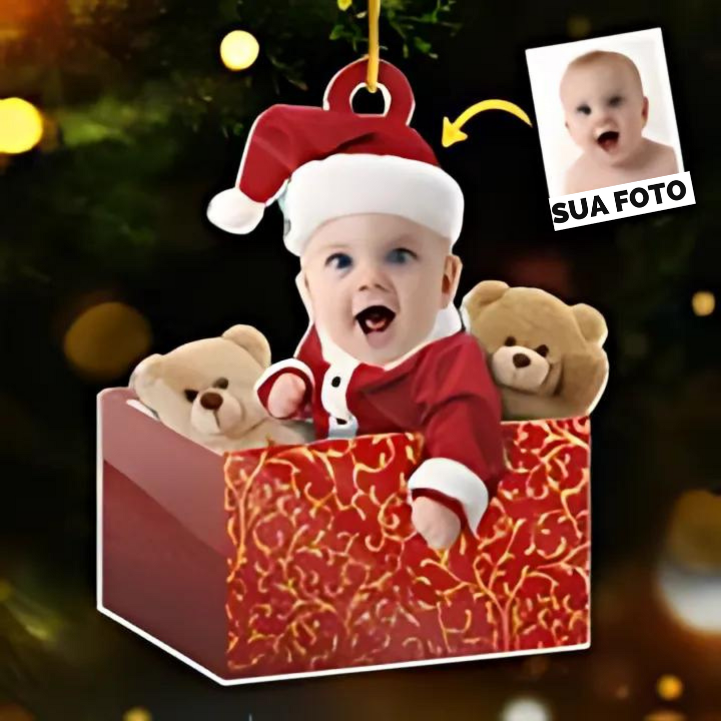 Foto personalizada El milagro de la vida - Adorno personalizado para la familia - Compra 2 y Llévate 3 + Envío Gratis