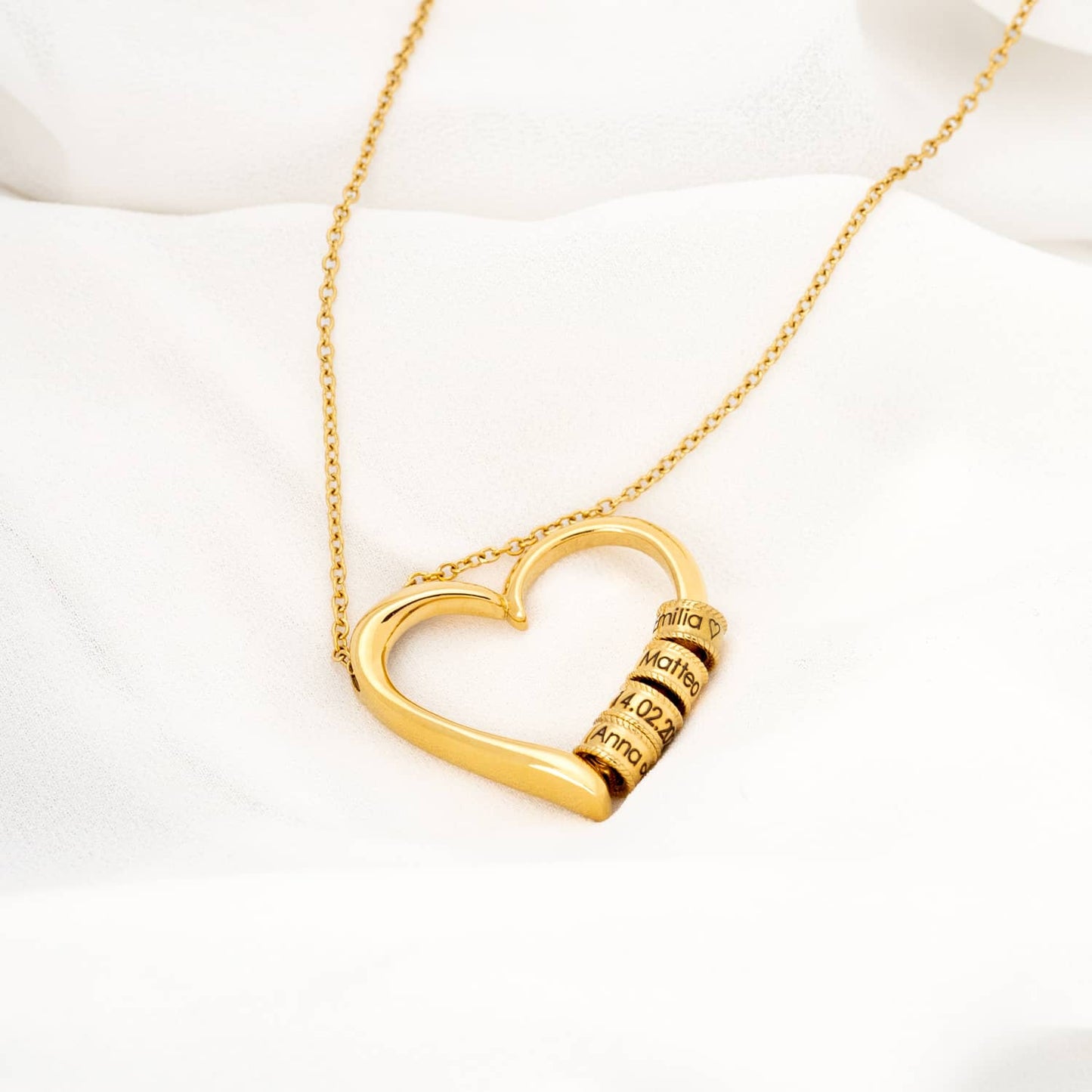 Collier « Amour infini » – Famille unie par le cœur (Personnalisable)