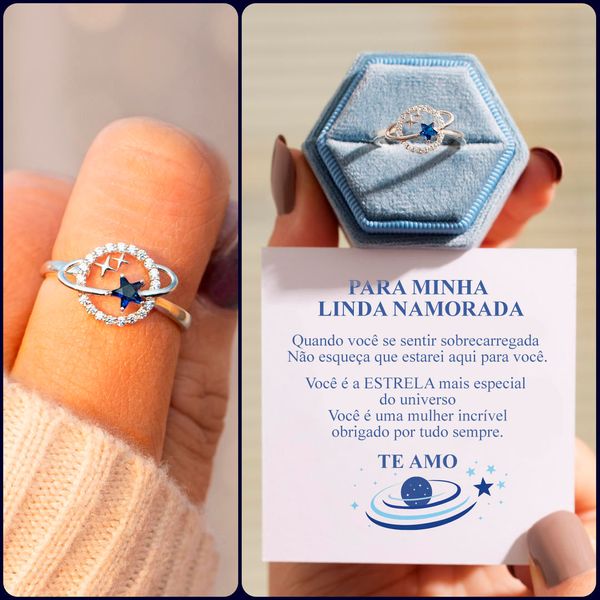 Anillo Estrella Brillante - Para Mi Bella Novia
