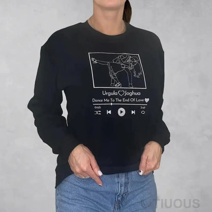 T-shirt Personnalisé avec votre Photo et Musique Préférée | Transformez Votre Photo en Amour Brodé
