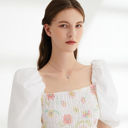 Collier Ailes d'Ange + Boîte à Rose - POUR MON AMOUR