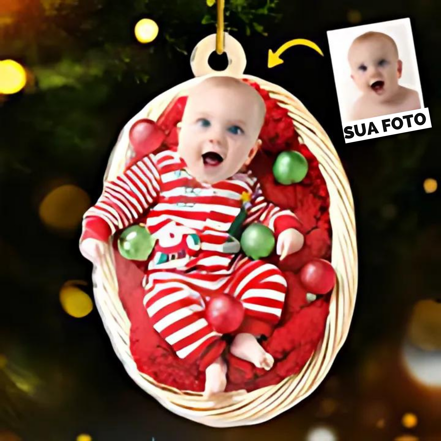 Foto personalizada El milagro de la vida - Adorno personalizado para la familia - Compra 2 y Llévate 3 + Envío Gratis