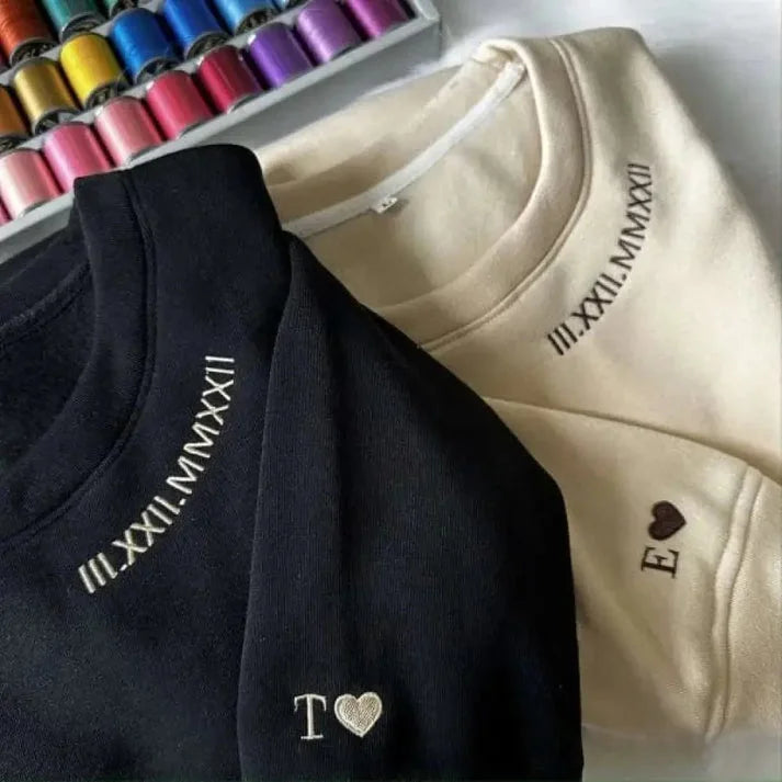 Sweat Cœurs Brodés | L'Amour qui Réchauffe