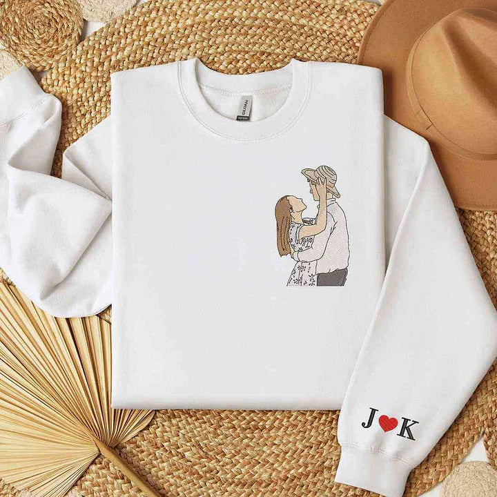 T-shirt Personnalisé avec Dessin à partir de votre Photo de Couple
