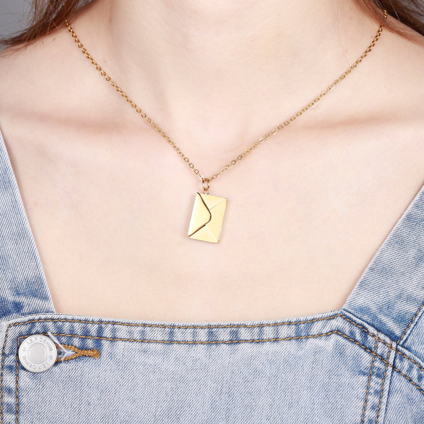 Collier avec Pendentif Enveloppe Personnalisé - Preuve d'Amour