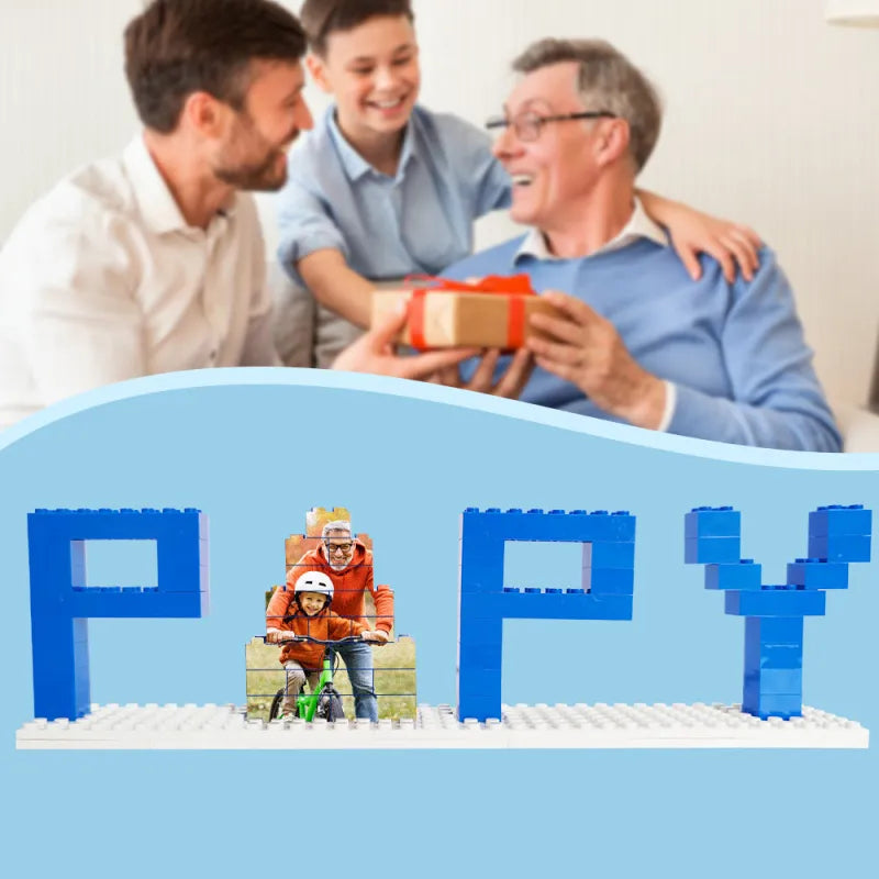 Puzzle de Briques Personnalisé avec Photo - Cadeau pour Papa