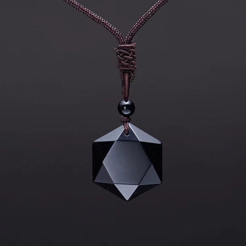Collar de Obsidiana Negra - Fuerza y Protección