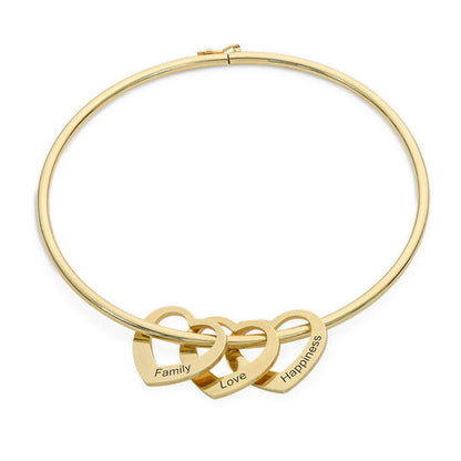 Bracelet Cœur avec 3 ou 4 Prénoms Personnalisés