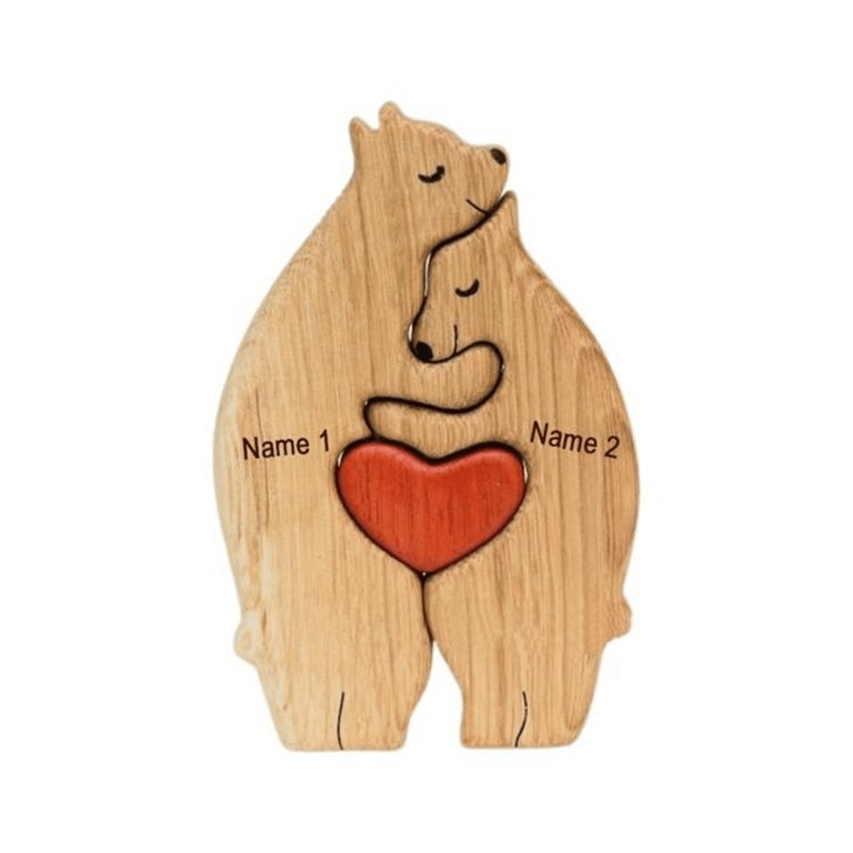 Sculpture « Famille d'ours » – L'étreinte qui nous unit (Bois sur mesure 🐻)
