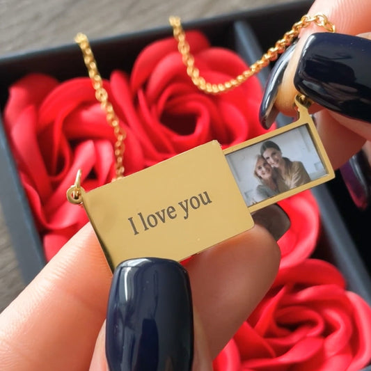 Collier enveloppe « Lettre d'amour » – Un souvenir éternel (Personnalisable)