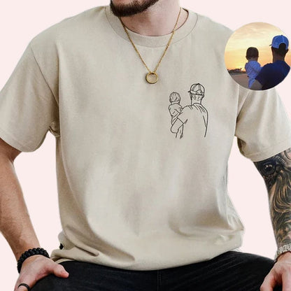 T-shirt Personnalisé avec Photos - Cadeau spécial pour la Fête des Pères