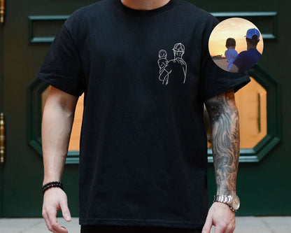 T-shirt Personnalisé avec Photos - Cadeau spécial pour la Fête des Pères