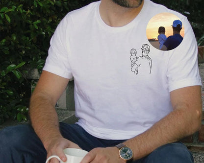 T-shirt Personnalisé avec Photos - Cadeau spécial pour la Fête des Pères