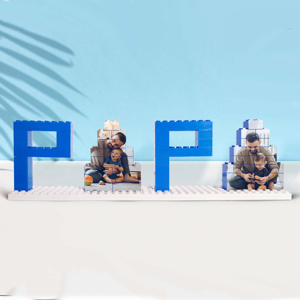 Puzzle de Briques Personnalisé avec Photo - Cadeau pour Papa