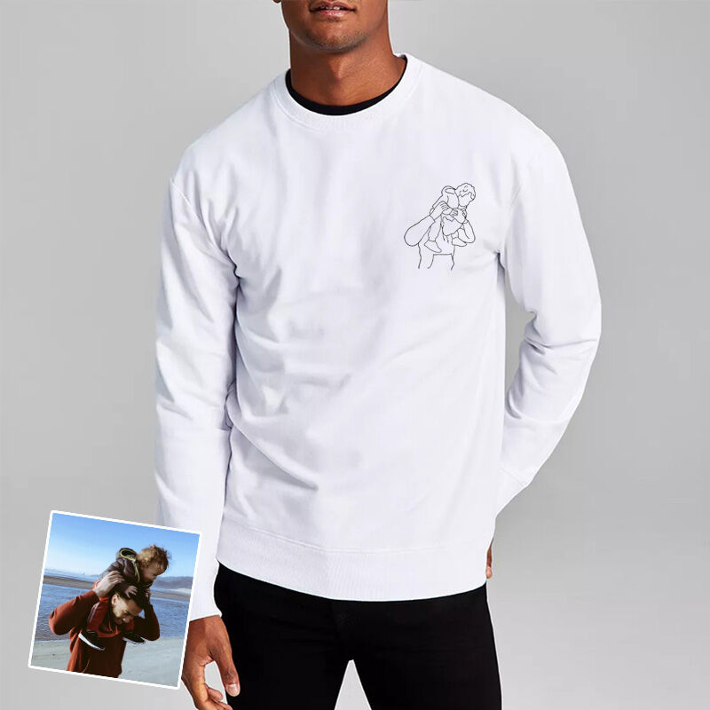 T-shirt Personnalisé avec Photos - Cadeau spécial pour la Fête des Pères