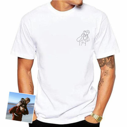 T-shirt Personnalisé avec Photos - Cadeau spécial pour la Fête des Pères