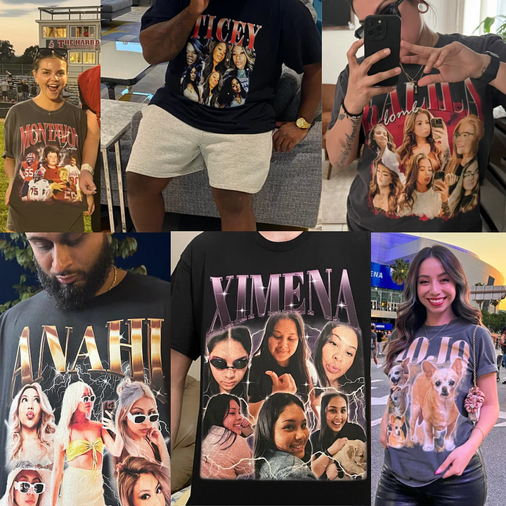 T-shirt Vintage Personnalisé avec Photo - Personnalisez Votre Look - Livraison Gratuite