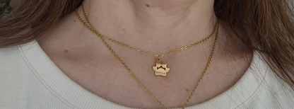 Collier Patte Personnalisé avec le Nom de votre Animal - Portez votre meilleur ami avec vous 24h/24 !