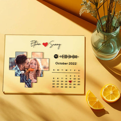Plaque Spotify Personnalisée - Code Spotify, Photo et Musique - Cadeau pour Couples