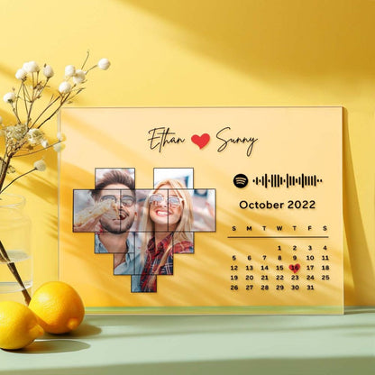 Plaque Spotify Personnalisée - Code Spotify, Photo et Musique - Cadeau pour Couples