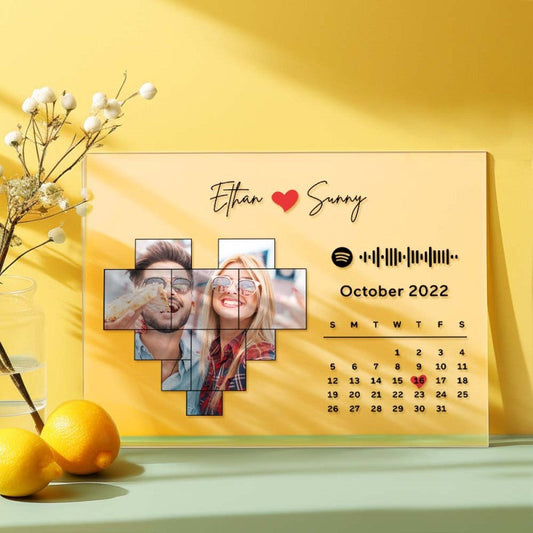 Plaque Spotify Personnalisée - Code Spotify, Photo et Musique - Cadeau pour Couples