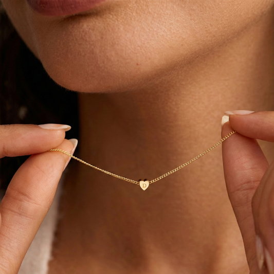 Collier Cœur d'Amour – Un symbole éternel (Jusqu'à 10 initiales)