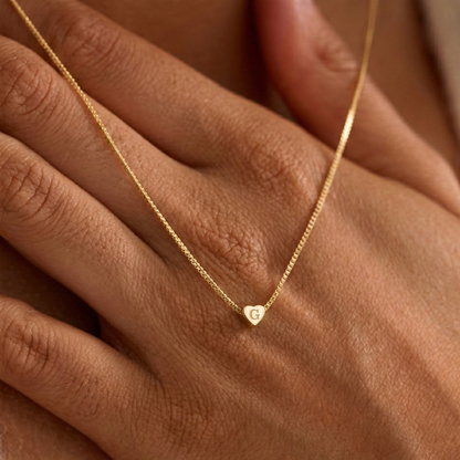 Collier Cœur d'Amour – Un symbole éternel (Jusqu'à 10 initiales)