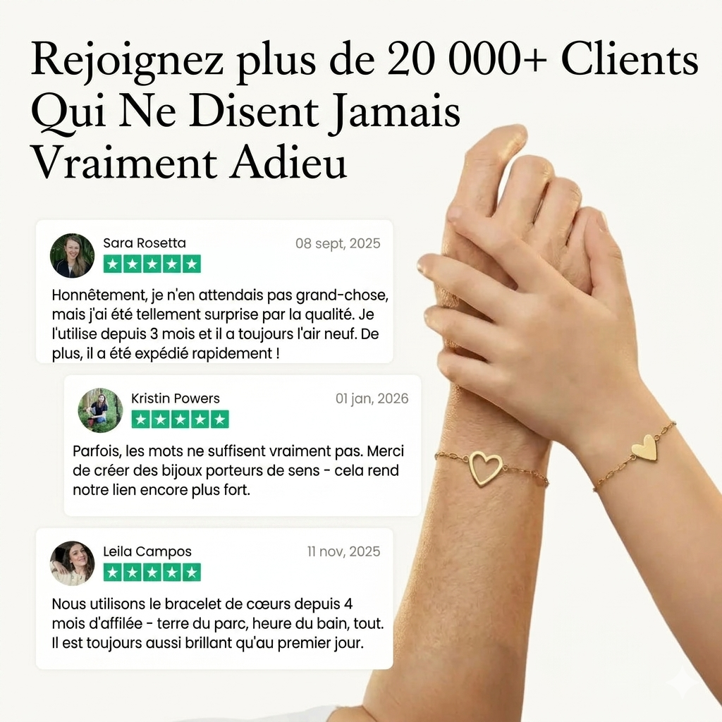 Bracelets Cœur Connecté – Mère & Fille | Offre Fête des Mères