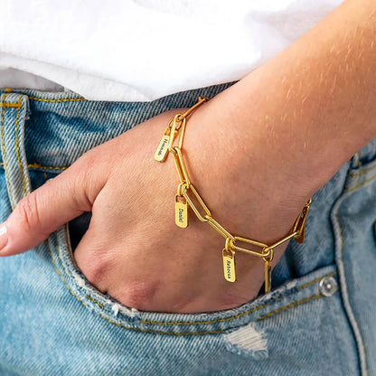 Bracelet « Maillons Éternels » – Votre Famille à Votre Poignet (Personnalisable)