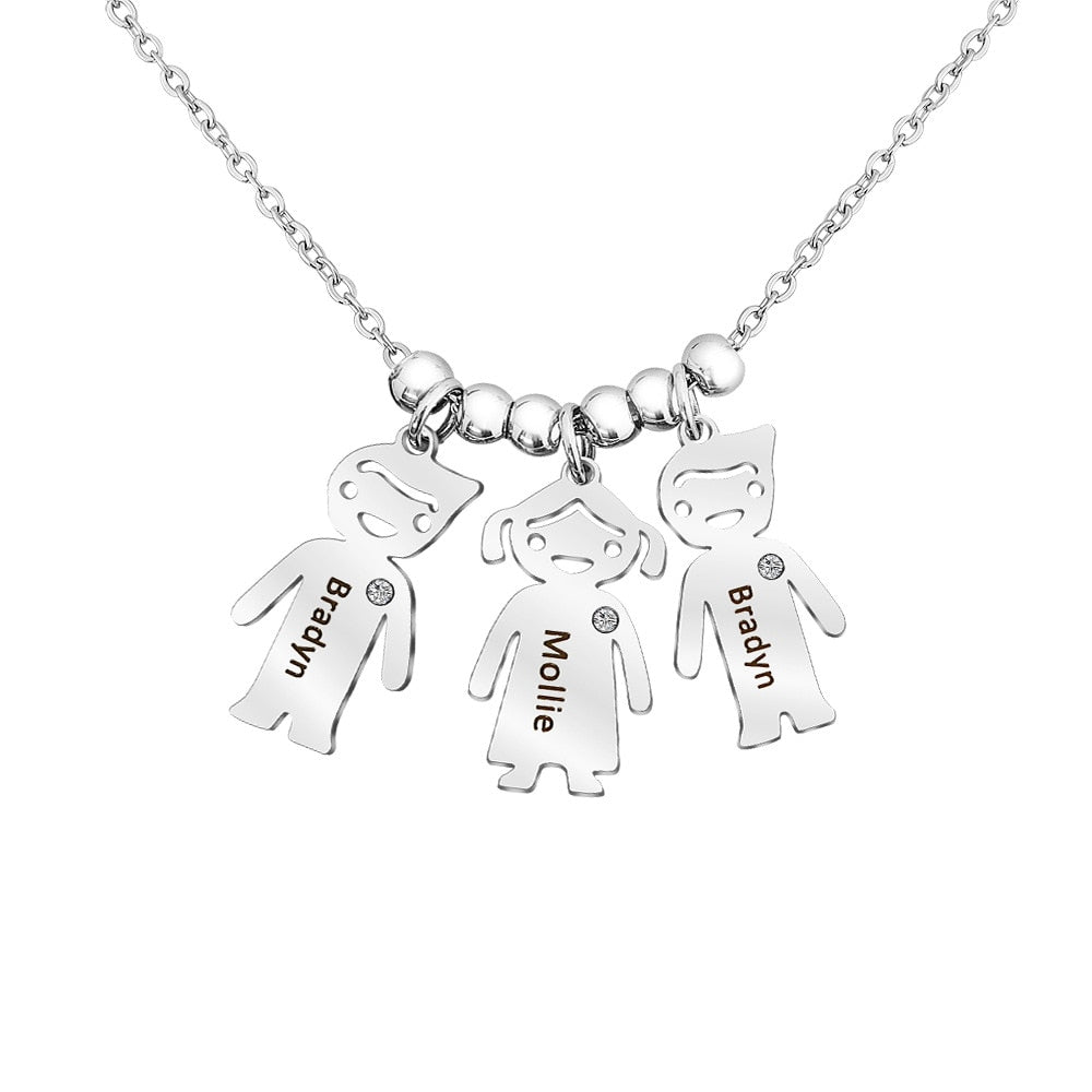 Collier « Trésors de maman » – Les êtres chers de votre vie, toujours près de votre cœur