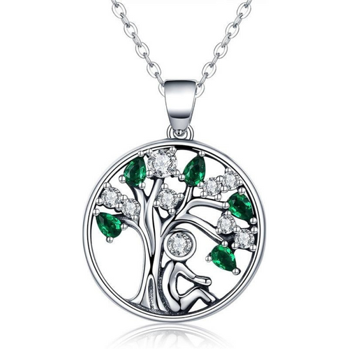 Collier Arbre de Vie « Racines de l'Amour » – Argent 925 (Avec certificat de plantation)
