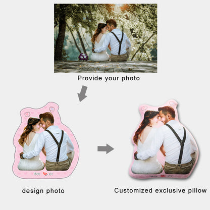 Almohada de Relieve Personalizada con Foto – Un Amor en Forma de Abrazo