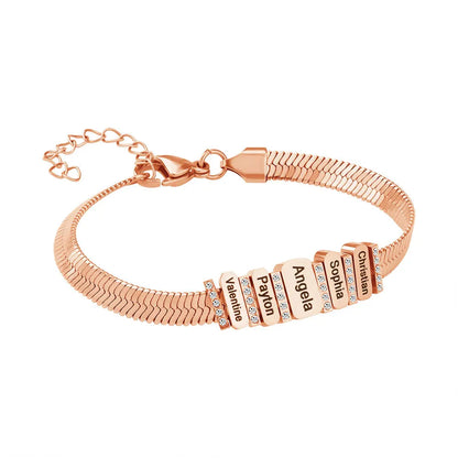 Bracelet « Source d'Amour » – La Force de la Famille au Poignet (Jusqu'à 8 Prénoms)