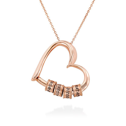 Collar Personalizado con Nombre – Dije Corazón de Acero Inoxidable