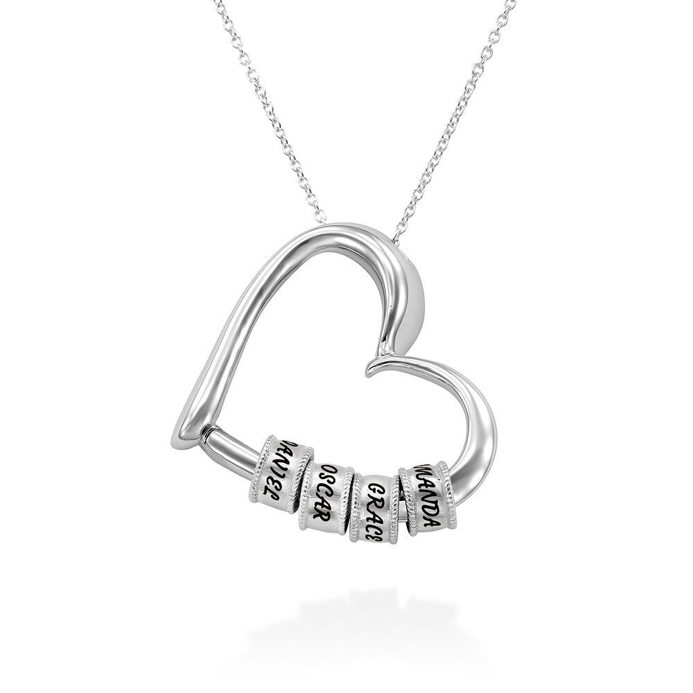 Collar Personalizado con Nombre – Dije Corazón de Acero Inoxidable