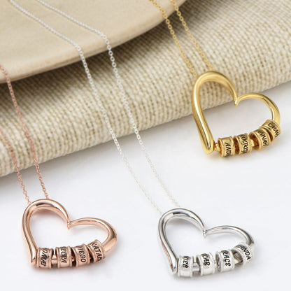 Collar Personalizado con Nombre – Dije Corazón de Acero Inoxidable