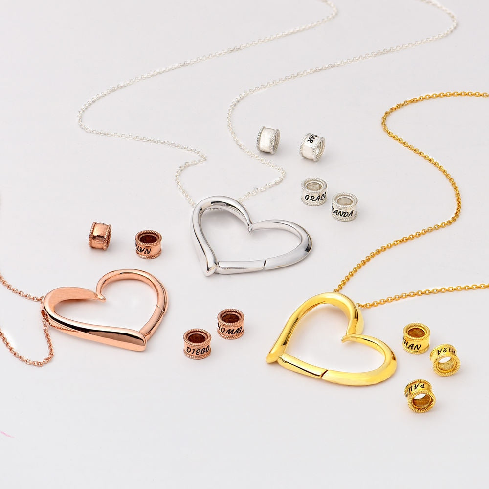 Collar Personalizado con Nombre – Dije Corazón de Acero Inoxidable
