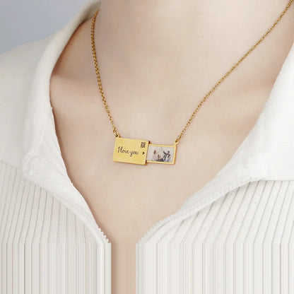 Collier enveloppe « Lettre d'amour » – Un souvenir éternel (Personnalisable)