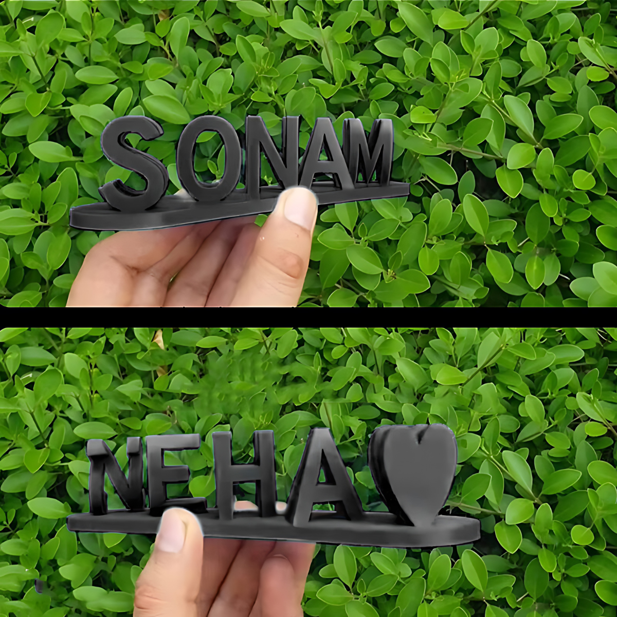 Prénoms Doubles en 3D Personnalisés