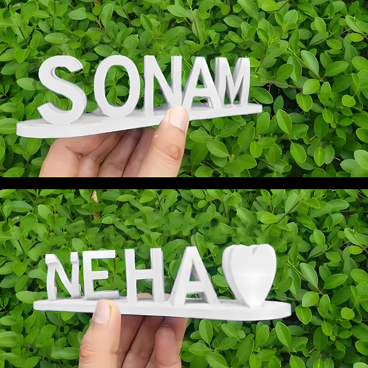 Prénoms Doubles en 3D Personnalisés