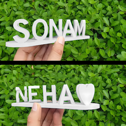 Prénoms Doubles en 3D Personnalisés